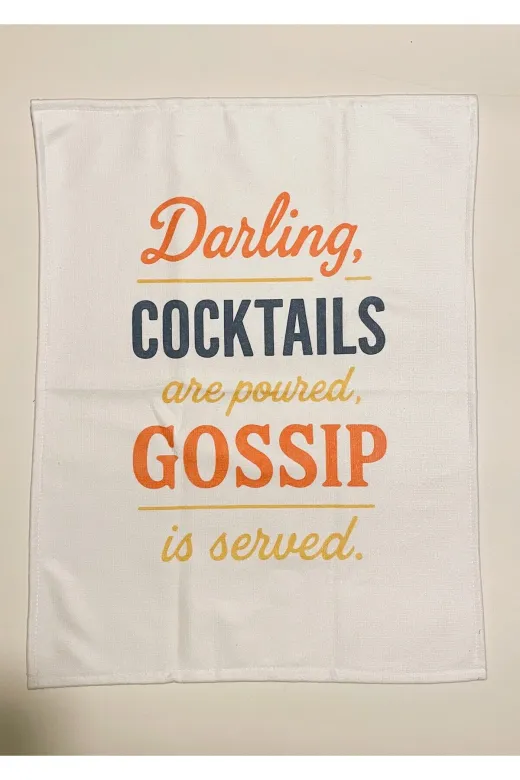 Typoniq Attitude Included TYP25101020 Cocktail Pamuklu 2'li Mutfak Havlusu (40X50 Cm)