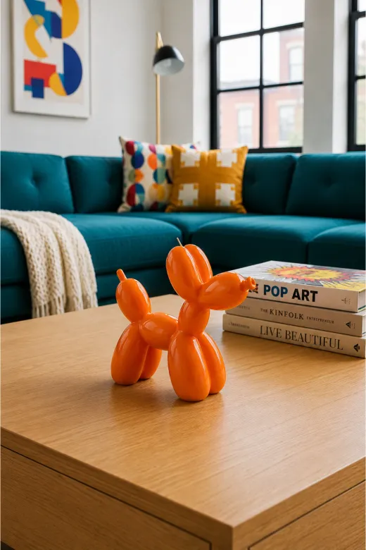 Typoniq Attitude Included TYP25301001 Pop Art Tasarım Mum Balon Köpek Turuncu