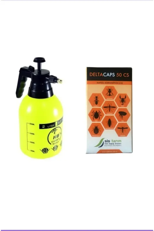 UCF Ziraat Kapan Deltacaps 50Cs/ Toz Böceği Susam Böceği Tatarcık Ilacı Kokusuz Kalıcı Haşere Ilacı/2Lt Pompa