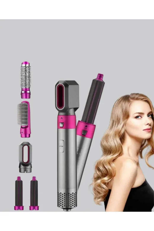 UCUZTEKNO TYC0BF9324CB25C258C65BC05 5’I 1 Arada Saç Şekillendirici Set Kuaför Düzeyinde Ve Ergonomik Tasarım
