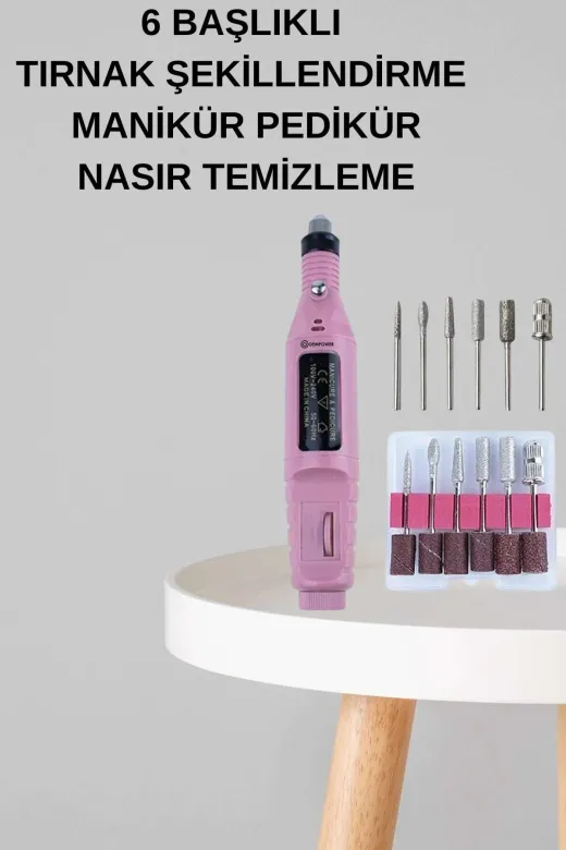 UCUZTEKNO TYC0CCS70N177644268488139 Preminyum Elektrikli Manikür Pedikür Seti İkili Set 17 Parça Tırnak Bakımı Nasır Temizleme Tırnak Şe