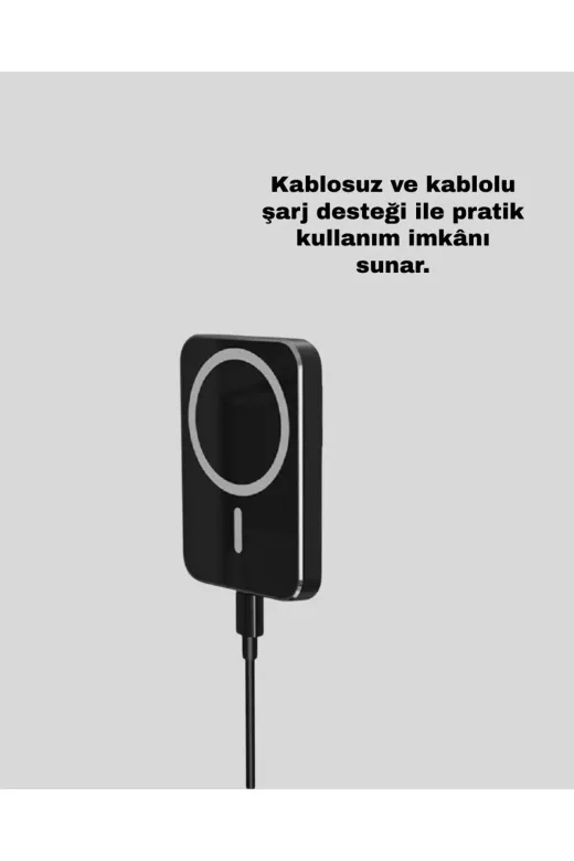 UCUZTEKNO TYC112DB6FBC35129E9BACB08 Trendlia Mıknatıslı Magsafe Uyumlu Araç Tutucu Kablosuz Şarj Destekli