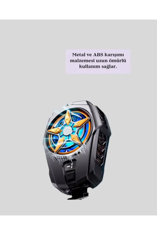 UCUZTEKNO TYC121504EF05041C2B3C4F00 Trendlia Oyunlar İçin Güçlü Telefon Soğutucu Fan Dijital Ekranlı