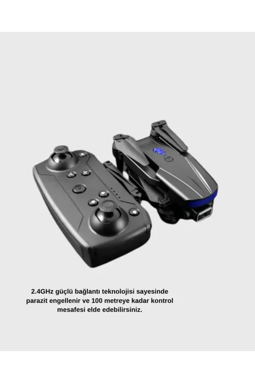UCUZTEKNO TYC2553126322988DACC48200 Trendlia 4K Katlanabilir Drone Uzaktan Kontrollü Wi-Fi Görüntü Aktarımlı