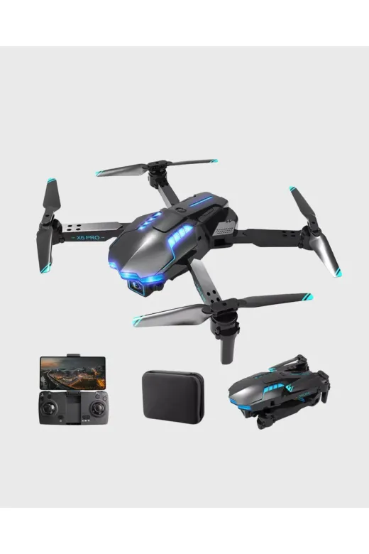 UCUZTEKNO TYC2553126322988DACC48200 Trendlia 4K Katlanabilir Drone Uzaktan Kontrollü Wi-Fi Görüntü Aktarımlı