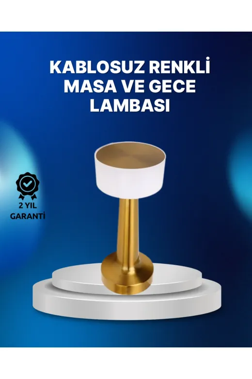 UCUZTEKNO TYC33A8E8F41D21092A041302 Trendlia Kablosuz Dokunmatik Masa Lambası – Şık Modern Metal Gövde, Usb Şarjlı