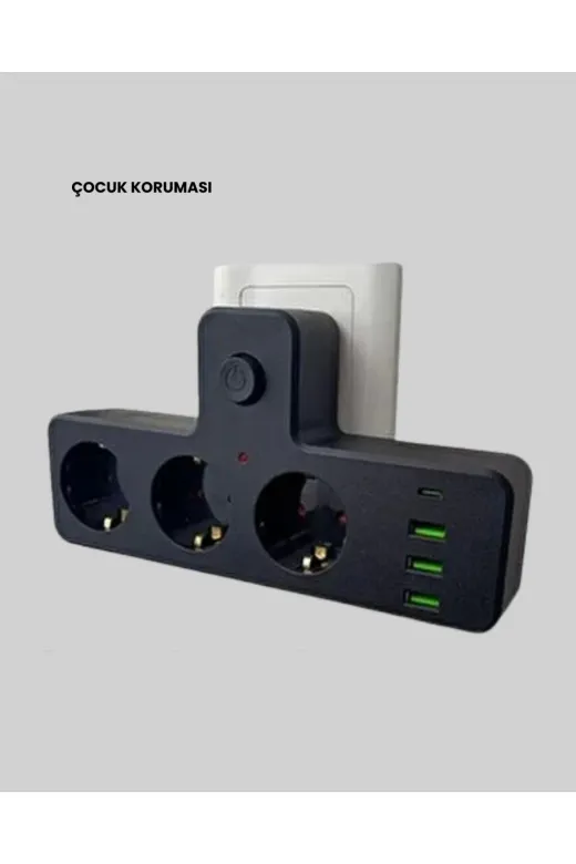 UCUZTEKNO TYC4067455359A12BBD2AC700 Trendlia Usb Ve Type-C Portlu Anahtarlı Çoklu Priz Güç Ünitesi