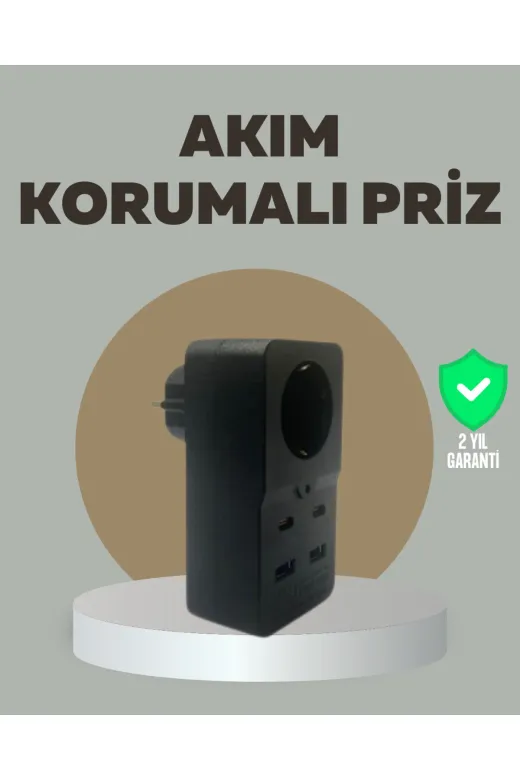 UCUZTEKNO TYC55DDC1375B7540A0084600 Trendlia Akıllı Akım Dengelemeli Priz 2500W 4 Usb Type C Çıkışlı