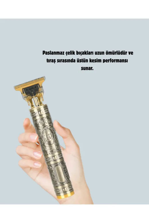 UCUZTEKNO TYC5B045526F238BB54A6C503 Trendlia Taşınabilir Alüminyum Gövdeli Tıraş Makinesi
