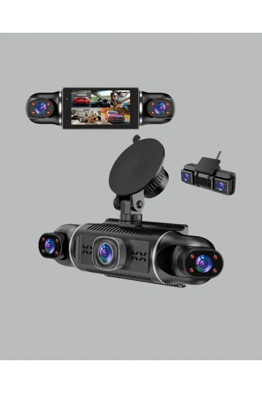 UCUZTEKNO TYC5CCF22E59E7059F608BE10 Gps’Li 4 Kameralı Araç İç Dış Kayıt Sistemi 1080P Wifi Destekli