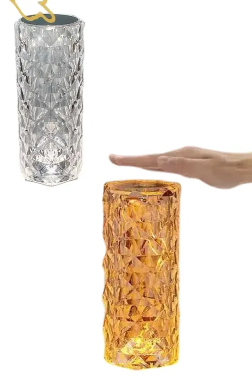 UCUZTEKNO TYC79C444DDFEFEC0AD5D6702 Trendlia Masa Ve Gece Lambası Şık Ve Dayanıklı Sensörlü Şarjlı Kristal Lamba