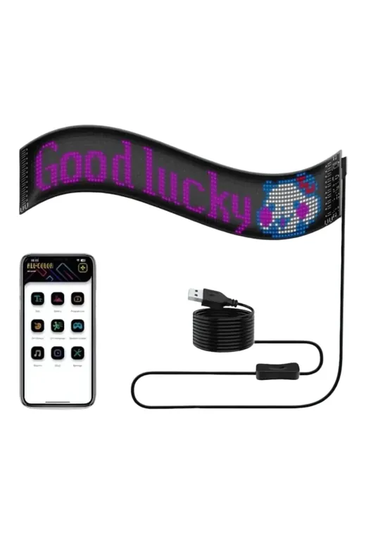 UCUZTEKNO TYC88218AC981C43B67C3DD00 Dekoratif Led Yazı Paneli Rgb Animasyonlu Uzaktan Kumandalı Ekran