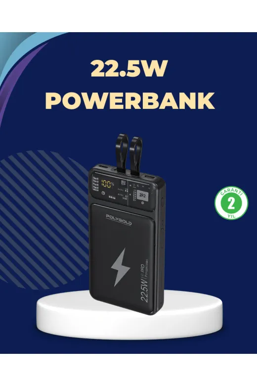 UCUZTEKNO TYC8F5CF4CD95C867046EF000 Taşınabilir Powerbank 22.5W Hızlı Şarj Destekli