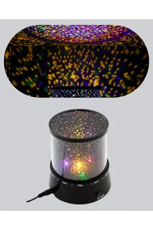 UCUZTEKNO TYC965DF465DAF46A53A07404 Trendlia Led Renk Değiştiren Yıldız Projektör Galaxy Efektli Gece Lambası