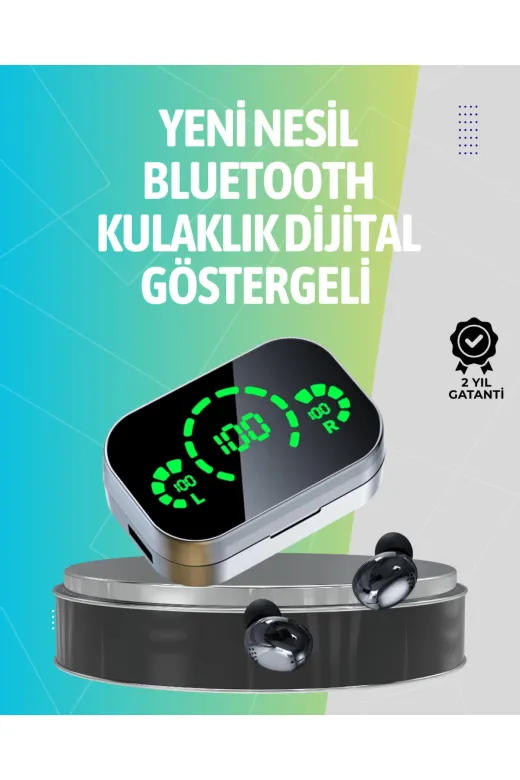 UCUZTEKNO TYC9C681B28DFFFAF3D3F6A10 Kablosuz Kulak İçi Bluetooth Kulaklık – Dokunmatik Kontrol Ve Led Şarj Ekranı