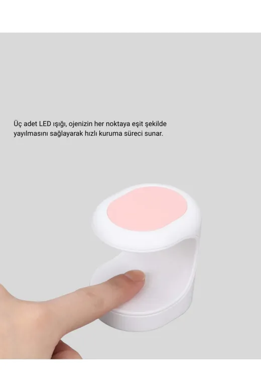UCUZTEKNO TYCA1A5378EC9306CC7475202 Taşınabilir Mini Oje Kurutma Makinesi 16W Uv Led Hızlı Etkili Kurutucu