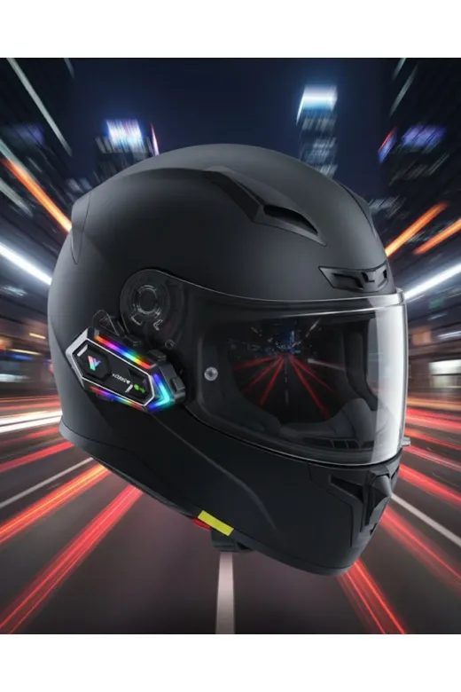 UCUZTEKNO TYCDBA7E66DFFFF3C768CF910 Çift Telefon Destekli Motosiklet Kask Bluetooth Kulaklık