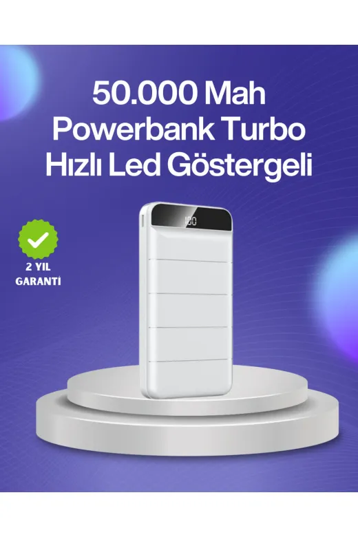 UCUZTEKNO TYCDC3820960A4B2748A4A901 Trendlia 4 Aynı Anda Şarj Edebilen Güçlü Powerbank 50000 Mah