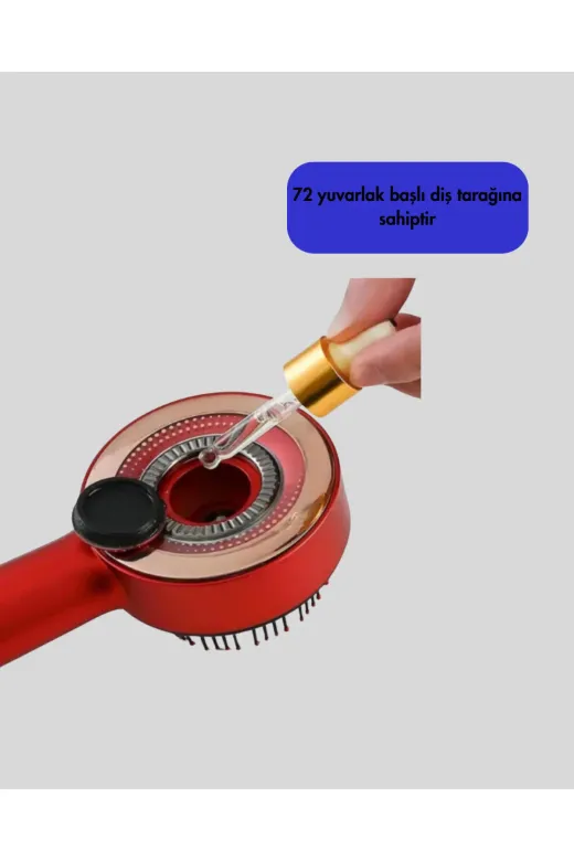 UCUZTEKNO TYCDOQK58N177644265541196 Preminyum Mikro Akım Teknolojili Elektrikli Saç Masaj Fırçası Yağ Uygulamalı