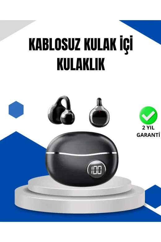 UCUZTEKNO TYCF3CBAD8D2F0466351D1210 Bluetooth 5.4 Kablosuz Kulaklık – Açık Kulak Güvenli Tasarım Ve Hızlı Şarj Özelliği