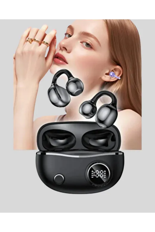 UCUZTEKNO TYCF3CBAD8D2F0466351D1210 Bluetooth 5.4 Kablosuz Kulaklık – Açık Kulak Güvenli Tasarım Ve Hızlı Şarj Özelliği