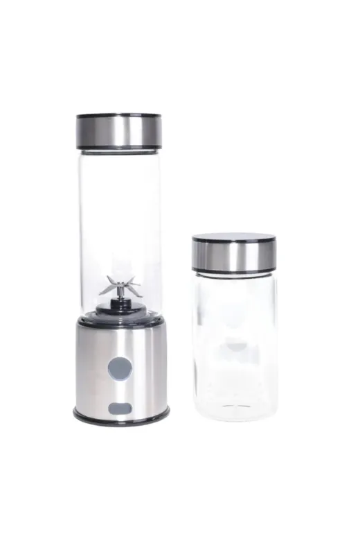 UCUZTEKNO TYCF8CD254EE0707D35400500 Preminyum Taşınabilir Cam Blender 450 Ml 350 Ml Çift Hazneli Smoothie Blender
