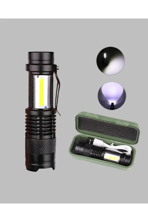 UCUZTEKNO TYCFA2158283CD9B750445D01 Odak Ayarlı 2000 Lümen Şarjlı Led El Feneri