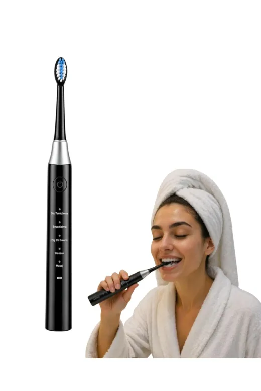 UCUZTEKNO UCZZZAMF13DİŞFIRÇASISİYAH-3 Elektrikli Diş Fırçası Güçlü Ve Ergonomik Kullanım
