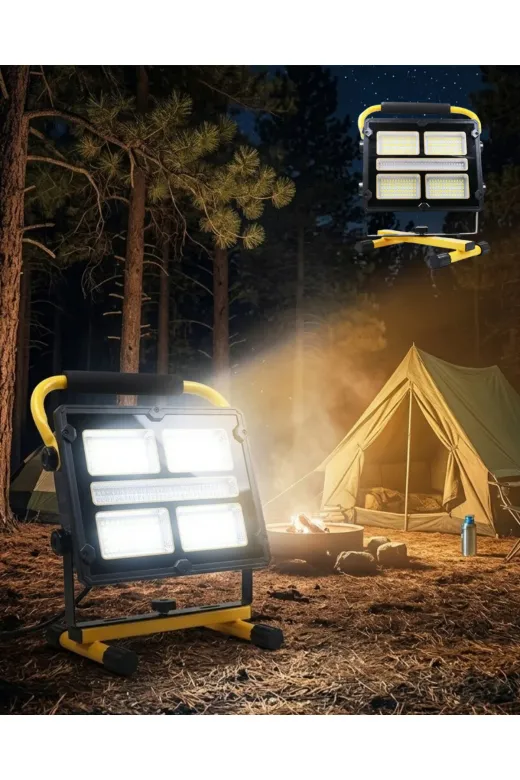 UCUZTEKNO UCZZZAYAKLISOLAR-1 Trendlia Solar Ve Usb Şarjlı Güçlü Led Çalışma Lambası Ayarlanabilir Açılı Kamp Feneri