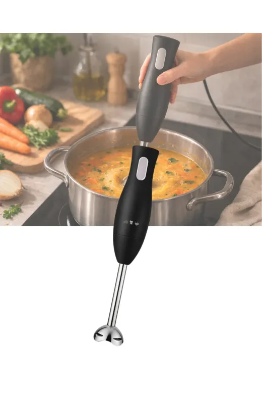 UCUZTEKNO UCZZZSHB3185ELBLENDERİ El Blenderı Paslanmaz Çelik Metal Ayaklı Ergonomik Tasarımlı Mutfak Blender