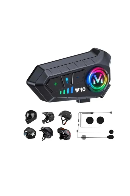 UCUZTEKNO UCZZZY10İNTERCOM-3 Eller Serbest Intercom Sistemi Rgb Işıklı Ultra Hd Ses