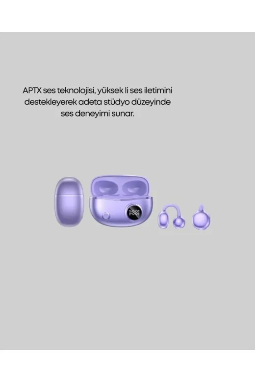 UCUZTEKNO UCZZZYXG10KÜPEKULAKLIK-2 Yxg10 Klipsli Açık Kulaklık – Spor İçin Uygun, Aptx Ses, Ergonomik Yapı