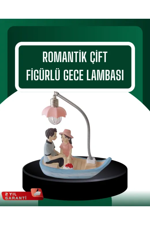 UCUZTEKNO UCZZZZTEKNEIŞIKPEMBE-1 Trendlia El Ele Tutuşan Çift Figürlü Dekoratif Gece Lambası Romantik Tasarım