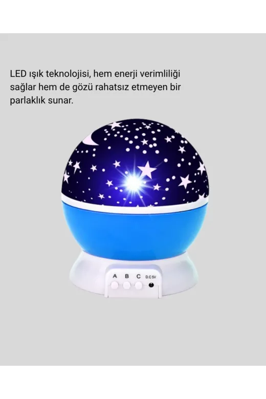 UCUZTEKNO XUUCZZZSTARGECELAMBASI-2 Trendlia Çocuk Gece Lambası 6 Modlu Renkli Led Enerji Tasarruflu Masal Işığı