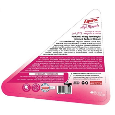 UL4bZXepP6 Asperox Aşk Masalı Yüzey Temizleyici 2,5 Lt