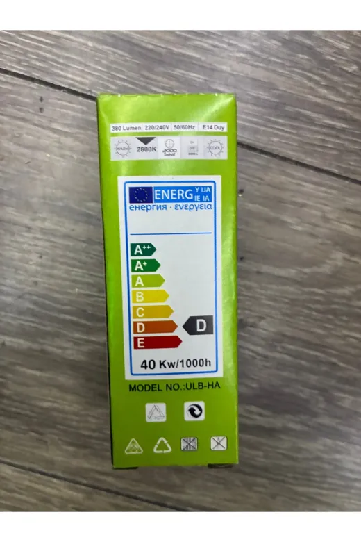 Ulbay ulb-ha 2'li Halojen Buji Şeffaf E14 Duy (40W)