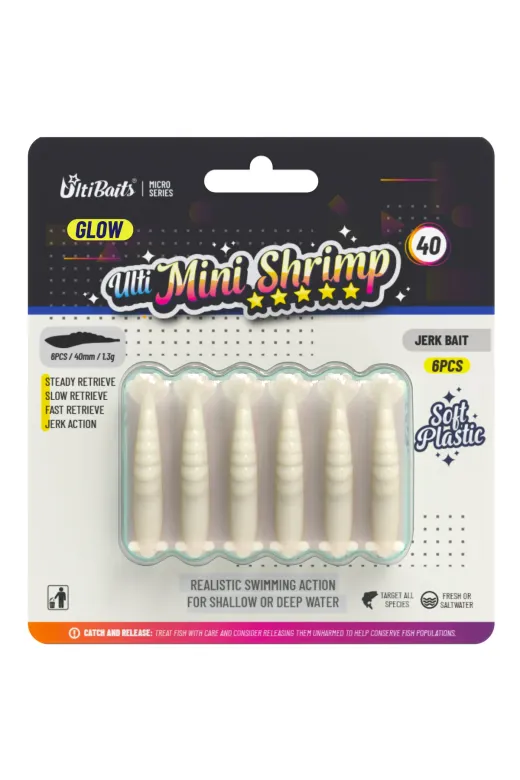 ultibaits UltiBaits Mini Shrimp Mini Shrimp 40  Silikon Karides 40Mm 1.3 Gr 6 Adet