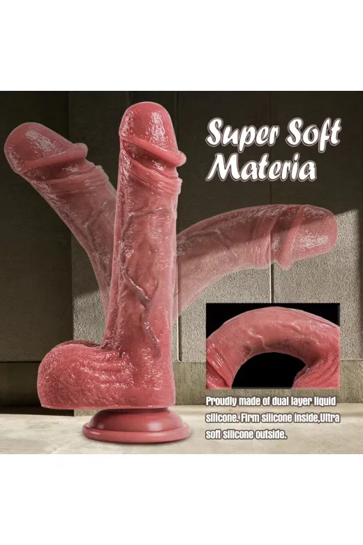 Ultra Yumuşak Çift Katmanlı Mavi Damarlı Realistik Yapay Penis