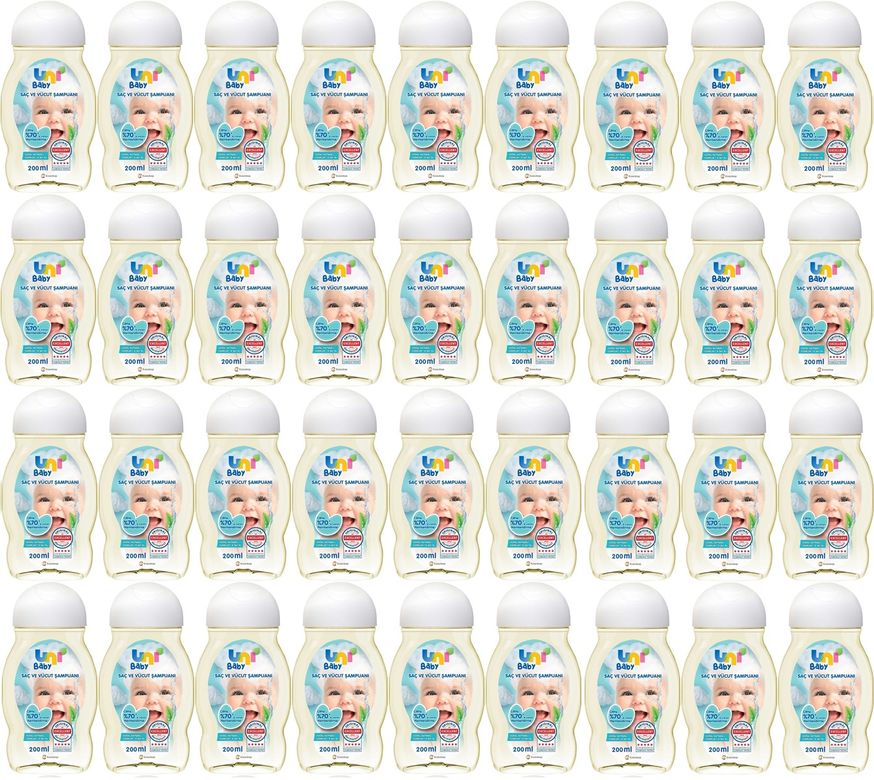 Uni Baby Bebek Saç ve Vücut Şampuanı 200ML Klasik (36 Lı Set)