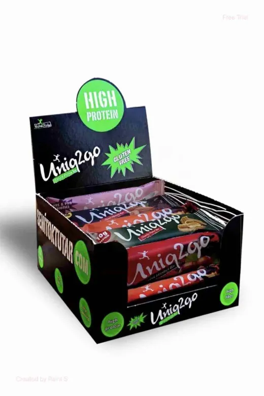 Uniq2go 868064322218888 Karışık Midi Seri 16 Adet Protein Bar
