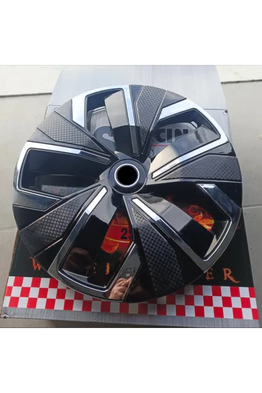 Universal 94579372933 Toyota Corolla / Yaris / Avensis Uyumlu 16 Inç Krom Çıtalı Jant Kapağı 4'lü Takım Amblem Hediyeli