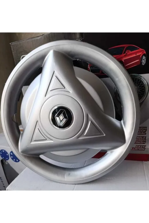 Universal htt522 Renault Toros Uyumlu 3 Kol/3Gen/4X4 Esnek 13'' İnç Jant Kapağı //4 Adet// (Amblem Hediyeli)