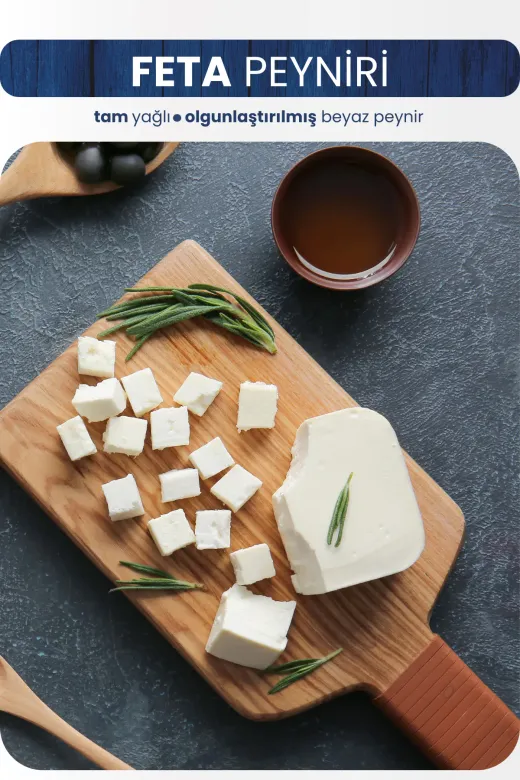 URFARM FETA400 Feta Peyniri 400 Gr. Vakum Ambalaj | Olgunlaştırılmış Tam Yağlı Koyun Peyniri (Feta Cheese)