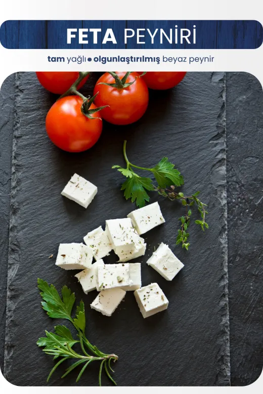 URFARM FETA400 Feta Peyniri 400 Gr. Vakum Ambalaj | Olgunlaştırılmış Tam Yağlı Koyun Peyniri (Feta Cheese)