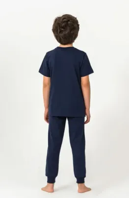 U.S. Polo Kısa Kol Pijama Takım US2441-4 Lacivert