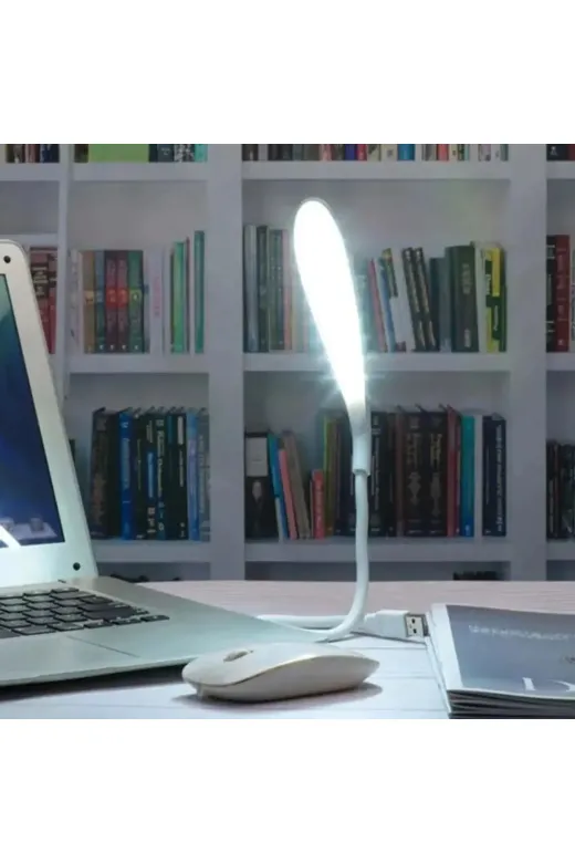 USB Girişli 14 Ledli 3 Kademeli Dokunmatik Masa/Kitap Okuma Lambası Ledi Beyaz