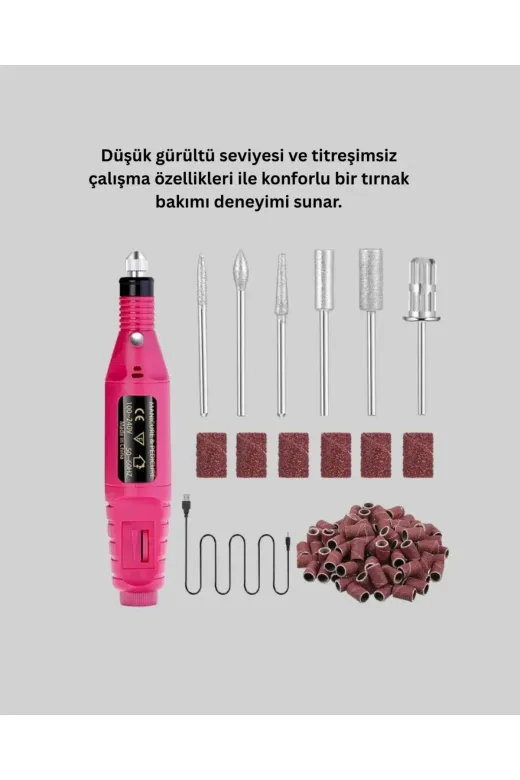 USB Şarjlı Çok Fonksiyonlu Tırnak Bakım Cihazı