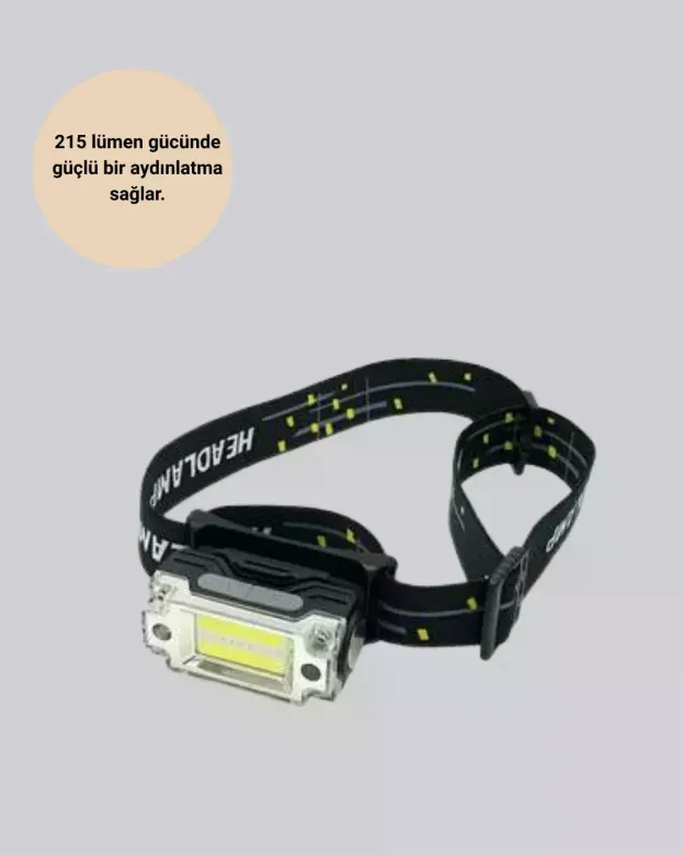 USB Şarjlı Mini LED KAFA Feneri 50m Odak 150m Geniş Aydınlatma Yeni Nesil