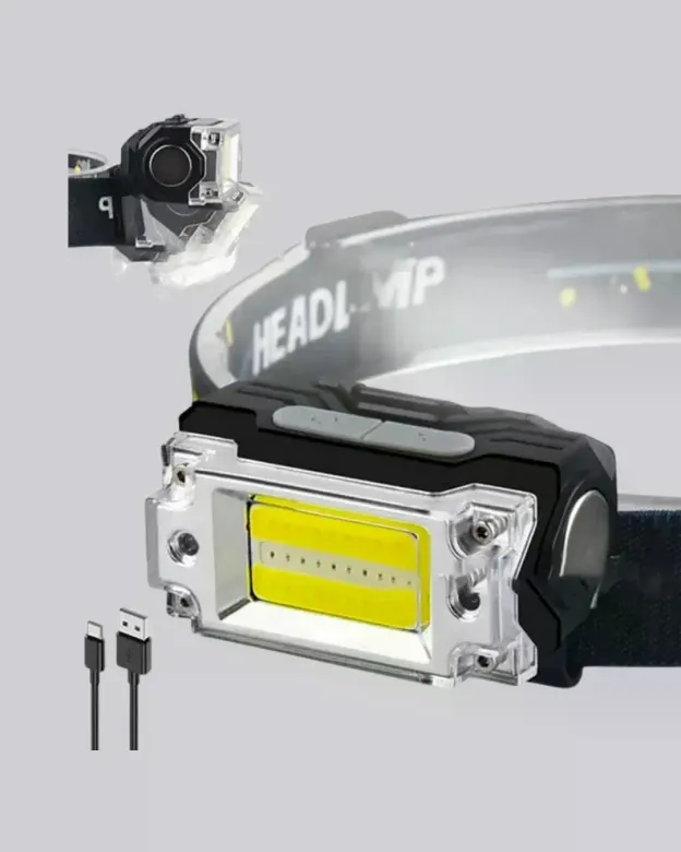 USB Şarjlı Mini LED KAFA Feneri 50m Odak 150m Geniş Aydınlatma Yeni Nesil