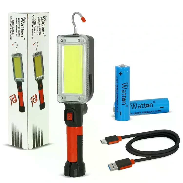 Usb Şarjlı Oto Tamirci Çalışma Lambası Wt-733